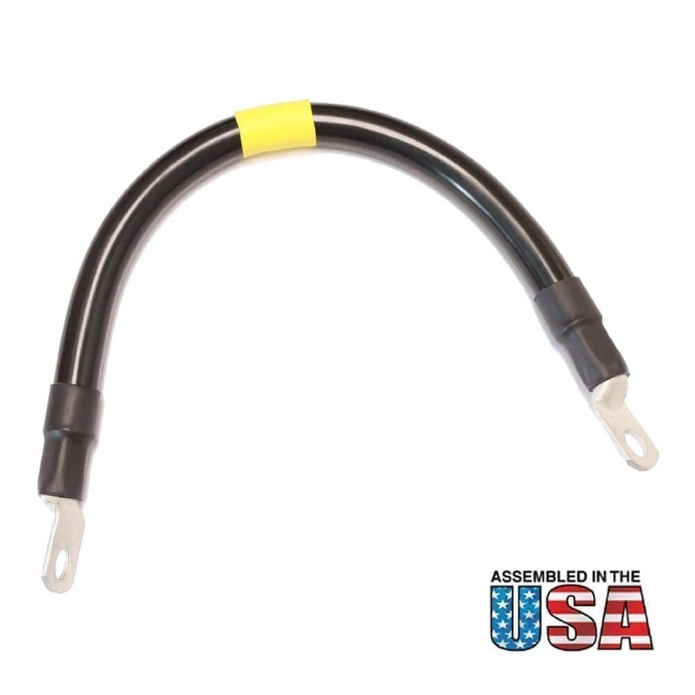 12" 2/0 AWG BLACK BATTERY INTERCONNECT CABLE