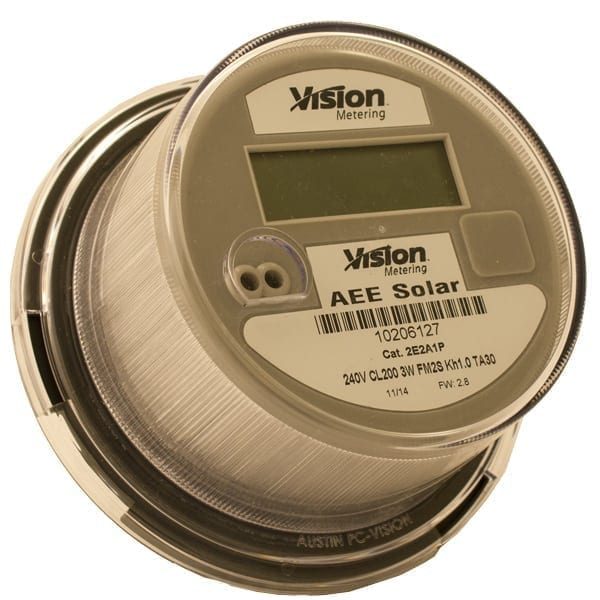 Utility Grade Solar Electrical Meter VISION, V2S-2S, DIGITAL KWH METER, FORM 2S, 240V, 200A