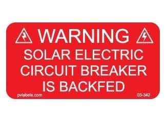 solar warning label