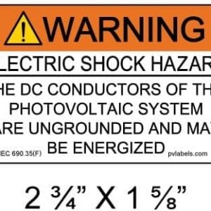 solar warning labels